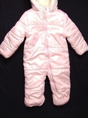 Pink Platinum Light Pink Quilted Infant Snowsuit